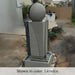 Ribbed Monolith Fountain in the backyard.