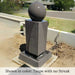 Ribbed Monolith Fountain shown in Taupe with no Streak