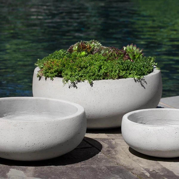 round bowl planter pot Campania International Rio Bowl Planter
