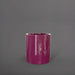 Rio Grande Cylinder Fiberglass Planter in gloss eggplant against gray background.