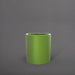 Rio Grande Cylinder Fiberglass Planter in satin green against gray background.