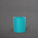Rio Grande Cylinder Fiberglass Planter in satin seafoam green against gray background.