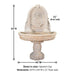 Robbiana Wall Fountain against white background with product details.