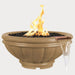 Roma GFRC Fire and Water Bowl, Brown against gray background