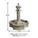 Roubaix Pond Fountain for Rustic Spouts with product details.