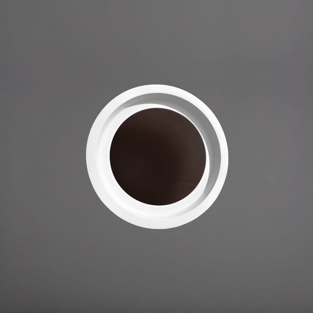 Saigon Tapered Round Fiberglass Planter hole against white background.