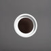 Saigon Tapered Round Fiberglass Planter hole against white background.