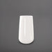 Saigon Tapered Round Fiberglass Planter in gloss bright white against gray background.