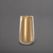 Saigon Tapered Round Fiberglass Planter in gloss metallic gold against gray background.