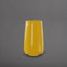 Saigon Tapered Round Fiberglass Planter in gloss saffron against gray background.