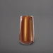 Saigon Tapered Round Fiberglass Planter in metallic bronze against gray background.