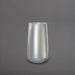 Saigon Tapered Round Fiberglass Planter in metallic silver against gray background.