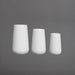 Saigon Tapered Round Fiberglass Planter shown in different sizes.