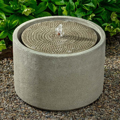 Salinas Cosmos Fountain on gravel in action.