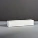 Salon Narrow Rectangle Fiberglass Planter on concrete against gray background.