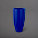 San Jose Tall Fluted Round Fiberglass Planter in matte cobalt blue against gray background.