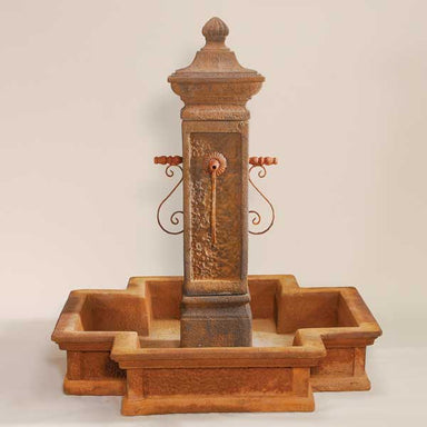 San Martino Fountain against brown background.