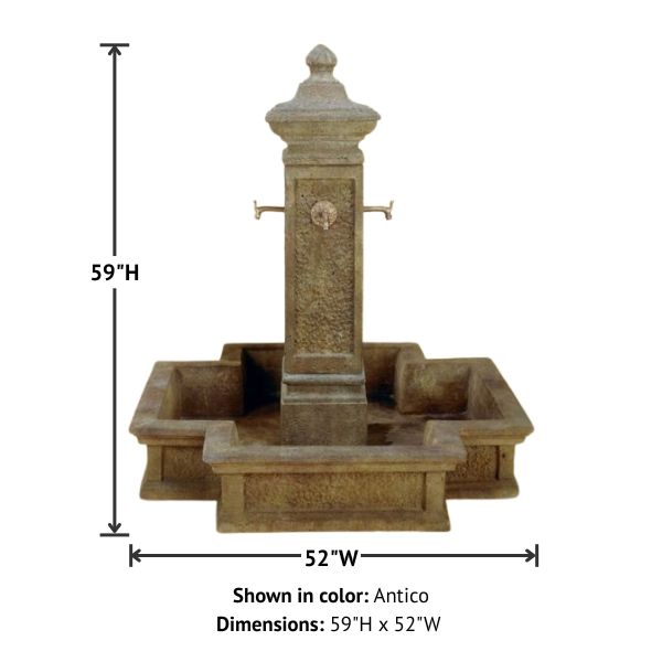 San Martino Fountain for spouts with product details.