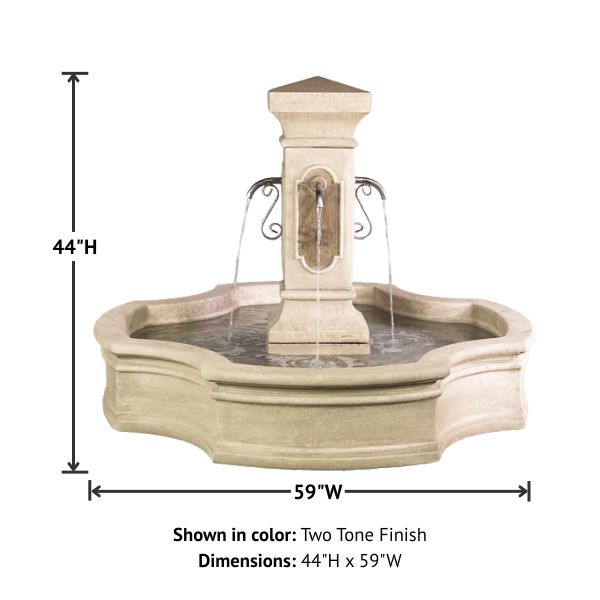 San Pietro Monaco Pond Fountain with product details.