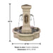 San Pietro Pond Fountain with product details.
