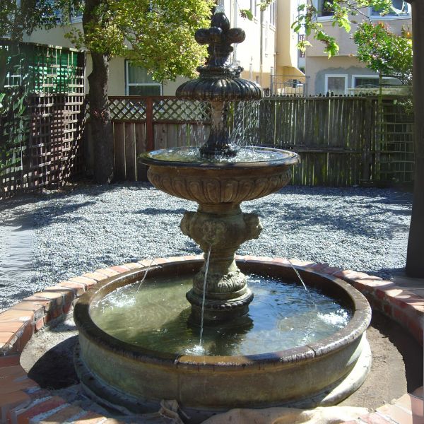 San Remo Fountain in the backyard in action.