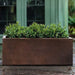 Sandal Planter 481818 S/1 - Rust Lite - filled with plants.