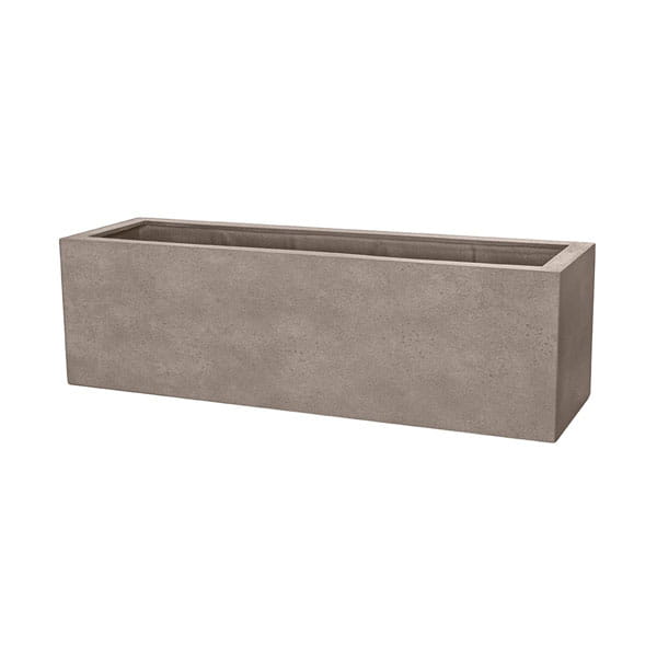 Sandal Planter 591818 S/1 in riverstone premium lite against white background.