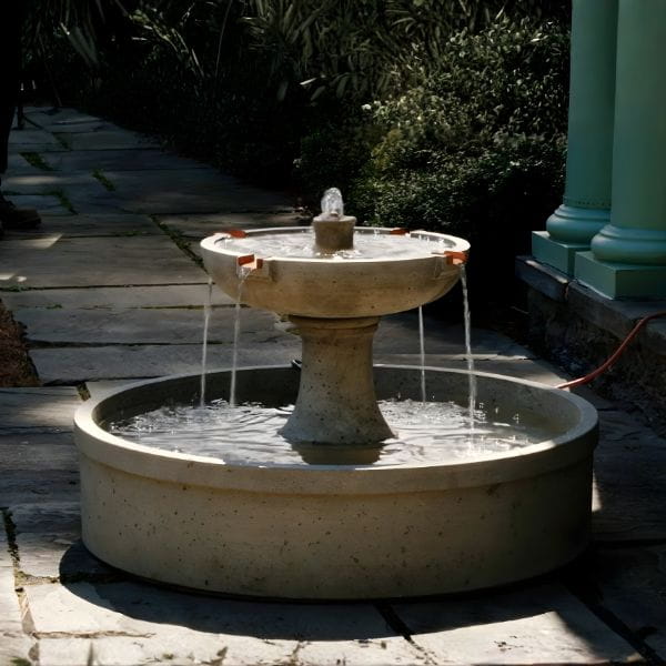 Sanibel Fountain in action in the backyard.