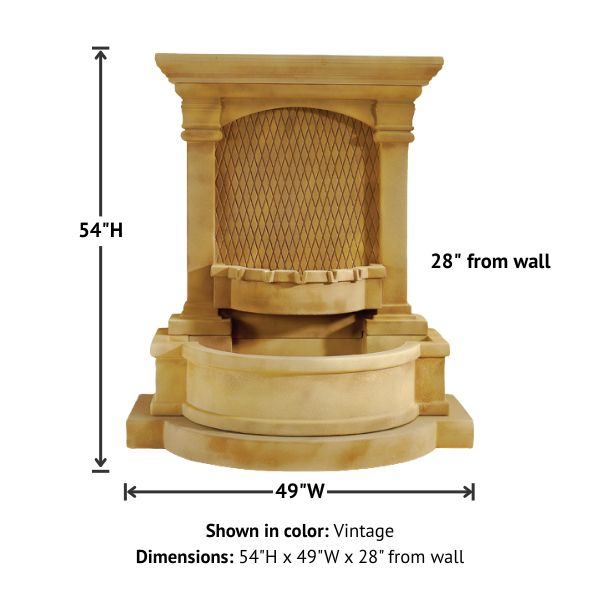 Savonna Diamond Wall of Water Wall Fountain with product details.