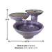 Scottsdale Fountain in action with product details.