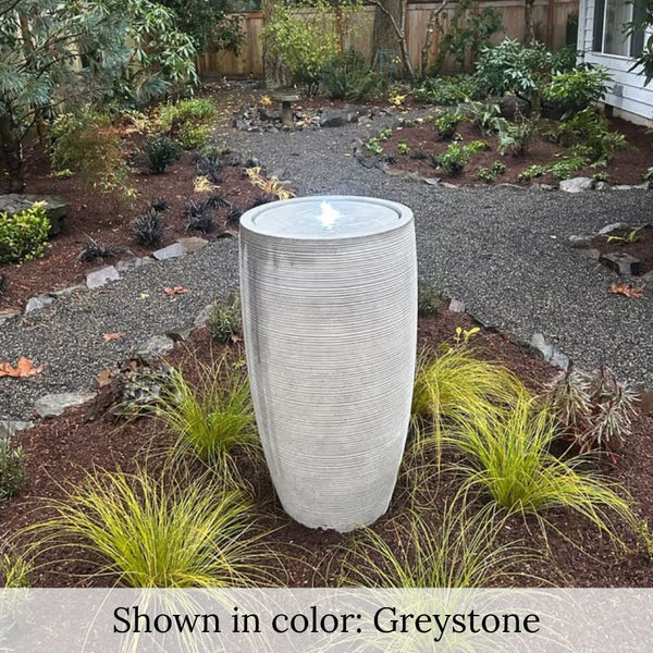 Sedona Fountain Stone Ledge S/1 in action in the backyard beside the house.