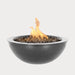 Sedona Powder Coated Fire Bowl, Silver Vein against gray background