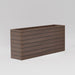 Sedona Tall Rectangle Wood Look Fiberglass Planter in 60 inch against gray background.