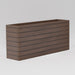Sedona Tall Rectangle Wood Look Fiberglass Planter in 72 inch against gray background.