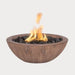 Sedona Wood Grain Fire Bowl, Oak against gray background