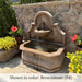 Segovia fountain in the backyard, sideview