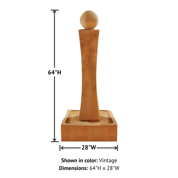 Serene Waters Fountain with Ball with product details.