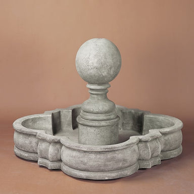 Sfera Fountain against brown background.