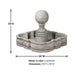 Sfera Fountain against white background with product details.
