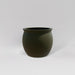 Shanghai Fishbowl Fiberglass Planter in matte bronze against gray background.