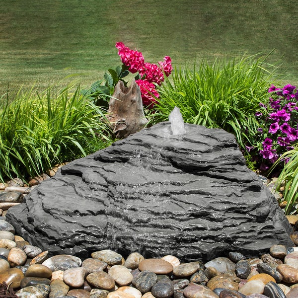 Slate River Falls Fountain Kit in action in dapple gray