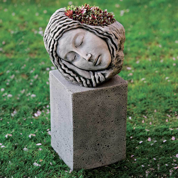 Sleeping Maiden Planter on grass in the backyard