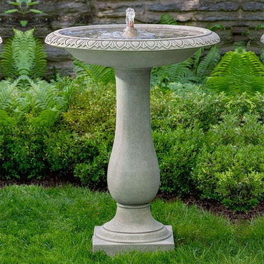 Soane Fountain on grass in the backyard