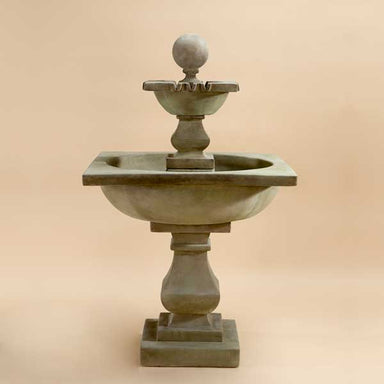 Solara Fountain against brown background.