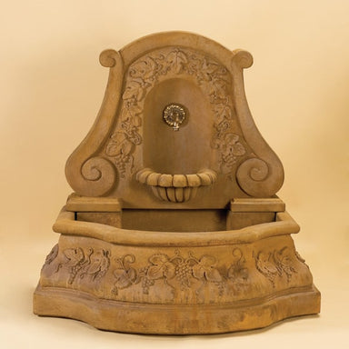 Sonoma Wall Fountain for Spout against brown background.