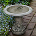 Spring Meadow Birdbath on concrete in the backyard