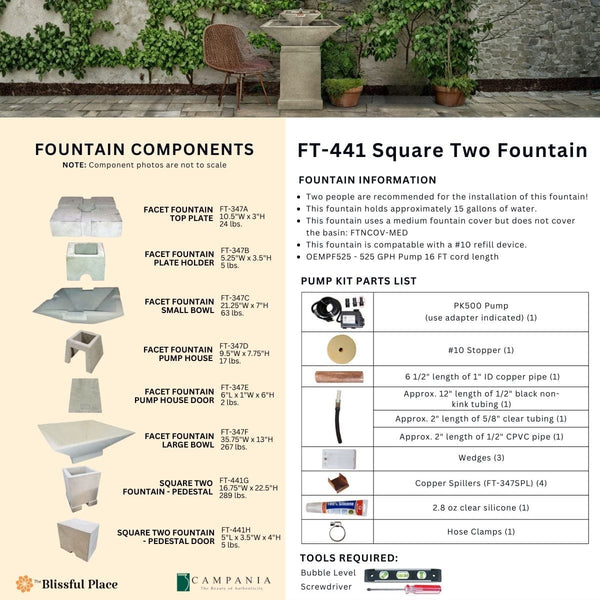 Square Two Fountain Info Sheet