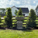 St. Louis Planter with St. Louis Pedestal in the backyard in day view