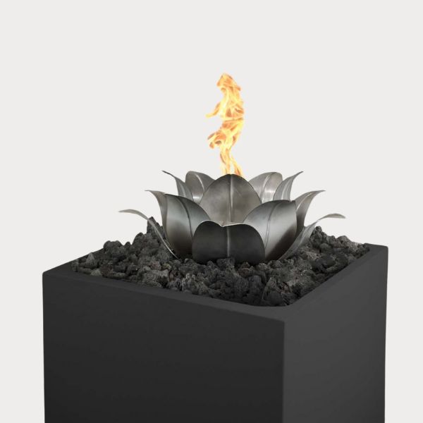 Stainless Steal Lotus Flower against gray background