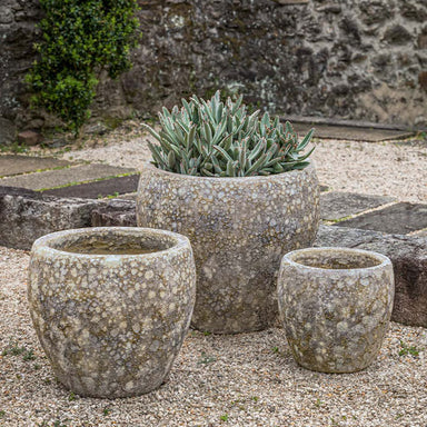 Symi Planter - Sahara - S/3 on gravel in the backyard